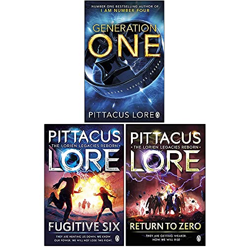Lorien Legacies Reborn Series 3 Books Collection Set By Pittacus Lore (Fugitive Six, Return to Zero, Generation One)
