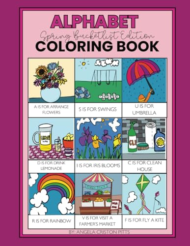 Alphabet Coloring Book: Spring Bucket List Edition von amazon