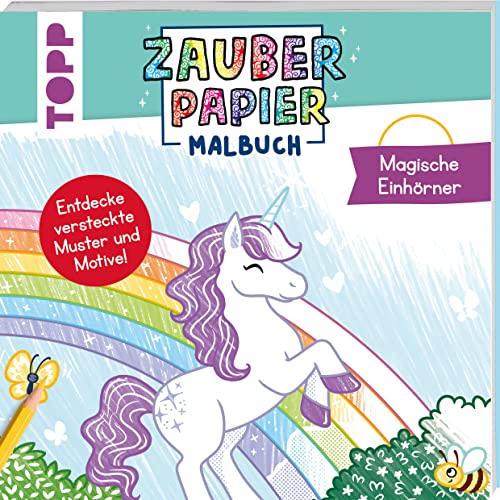 Zauberpapier Malbuch Magische Einhörner: Entdecke versteckte Muster und Motive!