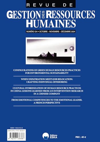 Gestion des ressources humaines n°134: Configuration de pratiques de ressources humaines vertes pour la durabilité environnementale von ESKA