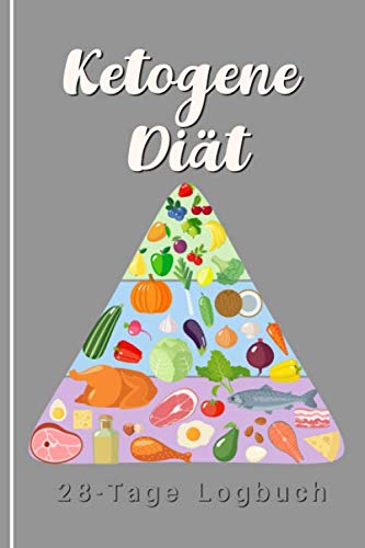Ketogene Diät: 28-Tage Logbuch: Ketogene Diät Tagebuch zum Ausfüllen | Design "Keto Pyramide"