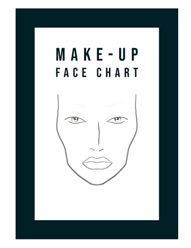 Make-Up Face Chart | 100 practice template | A4 size | high quality white paper: Make-Up Face Chart | 100 practice template | A4 size | high quality white paper
