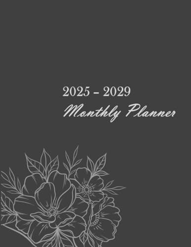 5 Year – Simple Monthly Calendar Year Planner - Jan 2025 - Dec 2029: 60 Months - Full-Size - 8.5" x 11" | Sunday – Saturday Layout | Federal Holidays von Cape Turnaround Productions