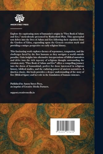 The First Book of Adam and Eve von Anson Street Press