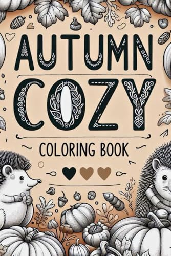 Autumn cozy coloring book