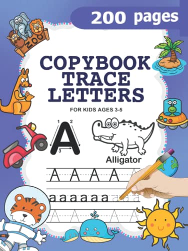 Trace Lines, Curves, Shapes and Learn the English ABC Letters: Handwriting Practice Copybook with Lot of Exercises for Boys and Girls Age 3 - 5 Years (Perfecto Calligraphy)