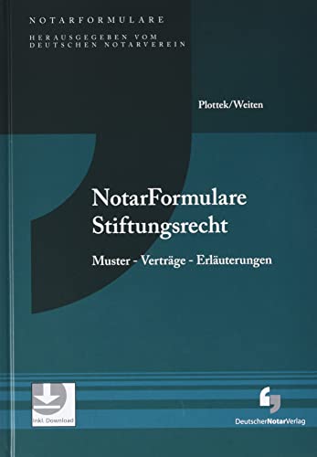 Notarformulare Stiftungsrecht von Deutscher Notarverlag