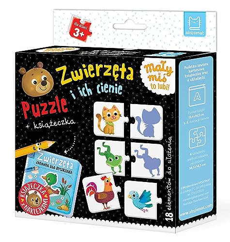 Zwierzęta i ich cienie Puzzle + książeczka