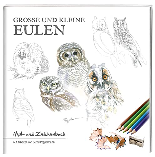 Große und kleine Eulen: Mal- und Zeichenbuch von Tecklenborg Verlag GmbH