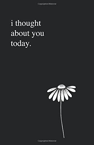 I Thought About You Today: 5.5" x 8.5" Lined Poetry Journal/Notebook/Diary (Black Cover Poetry Books)