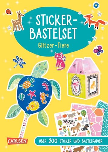 Sticker-Bastelset: Glitzer-Tiere: Über 200 magische Sticker und Bastelpapier | Bastelbuch mit magischen Glitzerstickern, vielen Bastelvorlagen und ... Jungen ab 5 Jahren (Bastelspaß für Kinder)