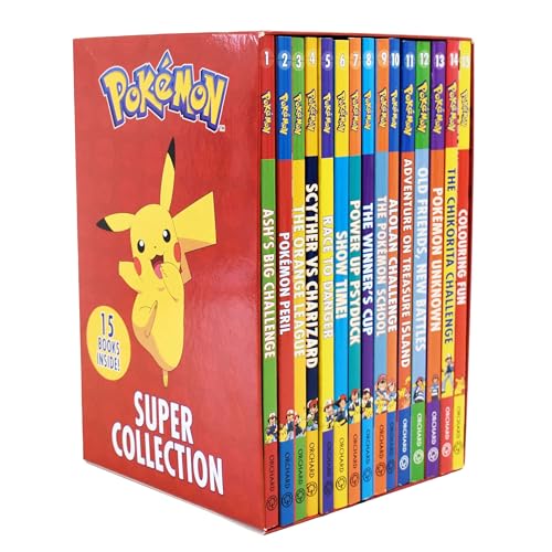 Pokemon Ultimate Collection Series Books 1-14 Set (Ash's Big Challenge, Pokemon Peril, Orange League, Scyther VS Charizard, Race to Danger and MORE!)