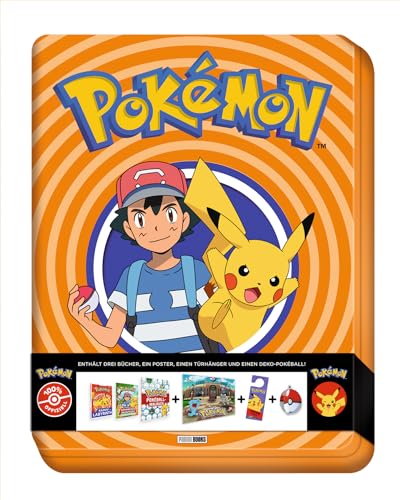 Pokémon: Die große Trainer-Box: Stabile kartonierte Geschenkbox mit drei Büchern, einem Poster, einem Türhänger und einem Deko-Pokéball!