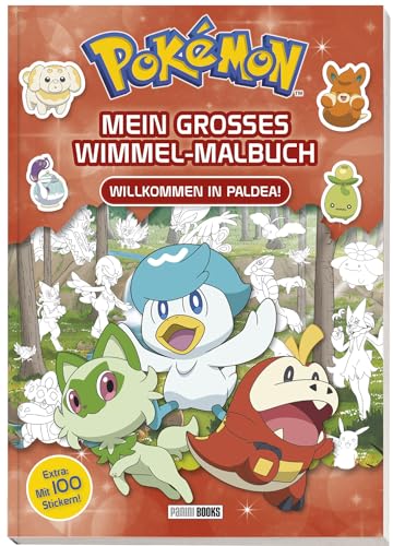 Pokémon: Mein großes Wimmel-Malbuch – Willkommen in Paldea!: Mit 100 Stickern!