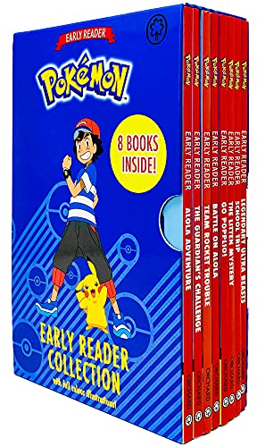 The Official Pokémon Early Reader 6 Books Box Set Collection with Full Colour Illustrations(Alola Adventure,Guardians Challenge,Team Rocket Trouble,Battle on Alola,School Trip &Legendary Ultra Beasts)