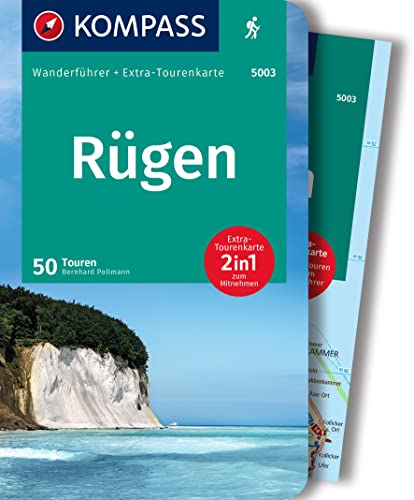 KOMPASS Wanderführer Rügen, 50 Touren mit Extra-Tourenkarte: GPS-Daten zum Download