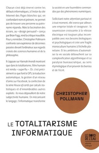 Le totalitarisme informatique von BORD DE L EAU