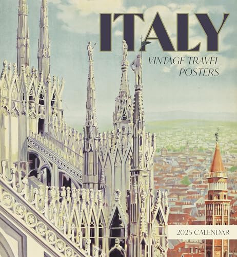 Italy: Vintage Travel Posters 2025 Wall Calendar