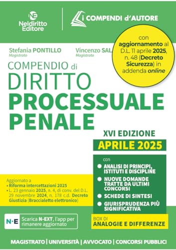 Compendio di procedura penale. Aprile 2025 (I compendi d'autore) von Neldiritto Editore
