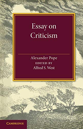 Essay on Criticism: Edited With Introduction And Notes von Cambridge University Press