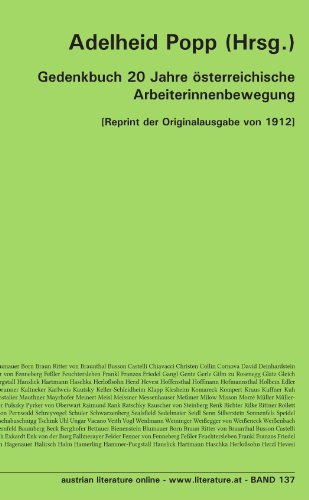 Gedenkbuch 20 Jahre österreichische Arbeiterinnenbewegung: [Reprint der Originalausgabe von 1912] von University of Innsbruck