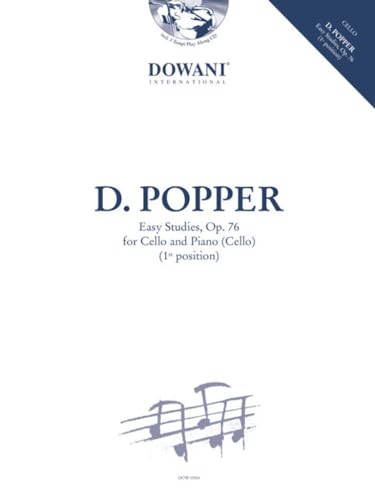 Easy Studies, Op.76 for Cello and Piano (Cello)(1st position): Auf CDs: 3 Tempi Play Along. Vorw. engl.-französ.-dtsch.