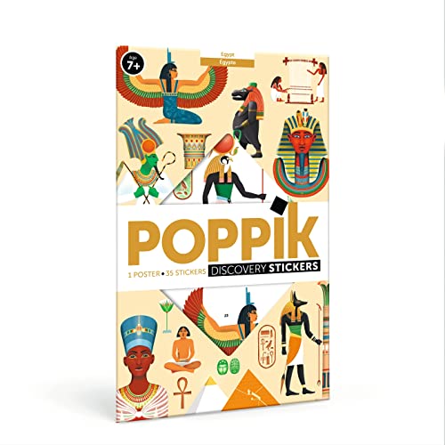 Poppik Égypte: 1 poster + 35 stickers repositionnables
