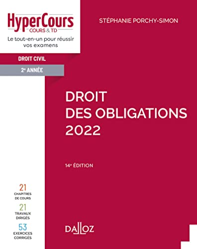 Droit des obligations 2022. 14e éd. von DALLOZ