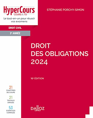 Droit des obligations 2024 16ed: Droit civil 2e année