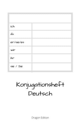 Konjugationsheft Deutsch: Deutsche Verben konjugieren