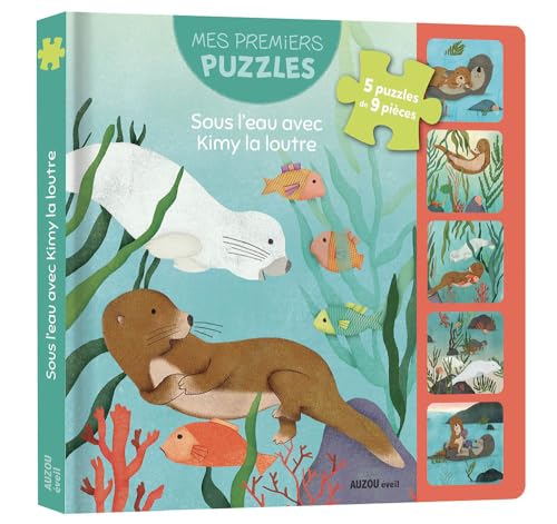 MES PREMIERS PUZZLES - SOUS L'EAU AVEC KIMY LA LOUTRE: Avec 5 puzzles de 9 pièces