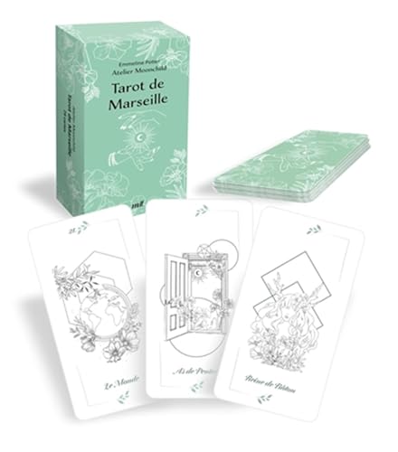 Tarot de Marseille - Jeu de cartes divinatoires: 79 cartes illustrées par la cartomancienne Atelier Moonchild Tarot de Marseille - Jeu de cartes divinatoires: 79 cartes illustrées par la cartomancienne Atelier Moonchild
