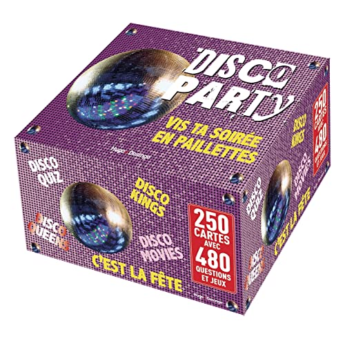 Le quiz Disco Party Vis ta soirée en paillettes: 250 cartes avec 480 questions et jeux