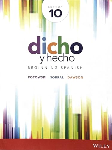 Dicho y hecho: Beginning Spanish