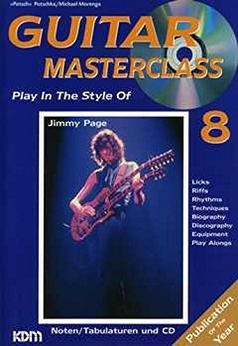 Guitar Masterclass, m. CD-Audio, Bd.8, Play In The Style Of Jimmy Page, m. 1 CD-Audio von KDM Verlag Diertrich Kessler