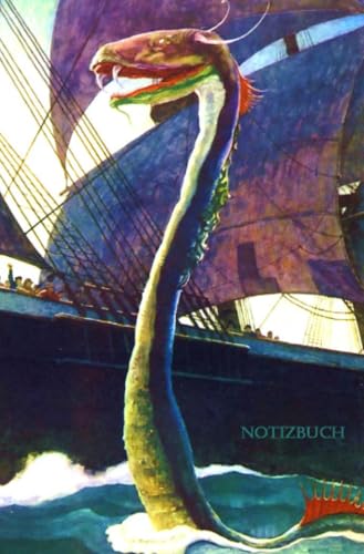 Notizbuch: Seeschlange, Seemonster, See, Meer - 100 Seiten/ 14,5 x 19cm/ liniert/ 90g m2/ cremeweißes Papier von epubli