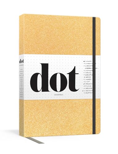 Dot Journal (Gold): A dotted, blank journal for list-making, journaling, goal-setting: 256 pages with elastic closure and ribbon marker von CROWN