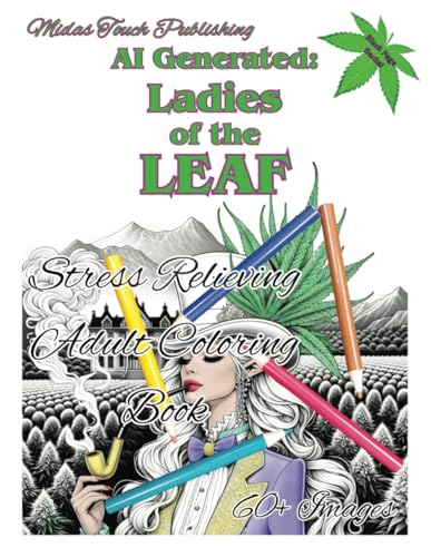 AI Generated: Ladies of the LEAF: Stress Relieving Adult Coloring Book (AI Generated Coloring Book Series) von Independently published