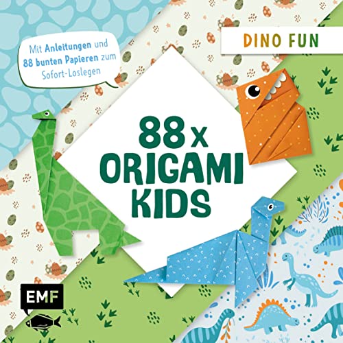 88 x Origami Kids – Dino Fun: Mit Anleitungen und 88 bunten Papieren zum Sofort-Loslegen