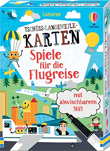 Tschüss-Langeweile-Karten: Spiele für die Flugreise: mit abwischbarem Stift (Tschüss-Langeweile-Reihe)