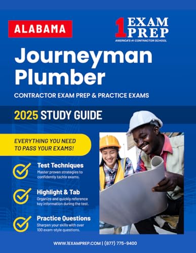 2025 Alabama Prov Journeyman Plumber Study Guide: Contractor Exam Preparation & Practice Exams 2025 Alabama Prov Journeyman Plumber Study Guide: Contractor Exam Preparation & Practice Exams von Independently published