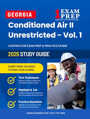 2025 Georgia Conditioned Air Contractor II Unrestricted Study Guide - Vol 1: Contractor Exam Preparation & Practice Exams 2025 Georgia Conditioned Air Contractor II Unrestricted Study Guide - Vol 1: Contractor Exam Preparation & Practice Exams von Independently published