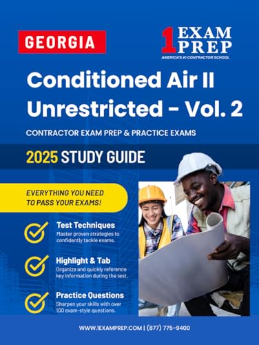 2025 Georgia Conditioned Air Contractor II Unrestricted Study Guide - Vol 2: Contractor Exam Preparation & Practice Exams 2025 Georgia Conditioned Air Contractor II Unrestricted Study Guide - Vol 2: Contractor Exam Preparation & Practice Exams von Independently published