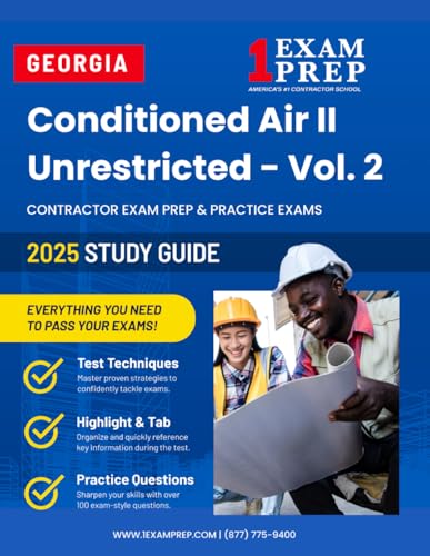2025 Georgia Conditioned Air Contractor II Unrestricted Study Guide - Vol 2: Contractor Exam Preparation & Practice Exams 2025 Georgia Conditioned Air Contractor II Unrestricted Study Guide - Vol 2: Contractor Exam Preparation & Practice Exams von Independently published