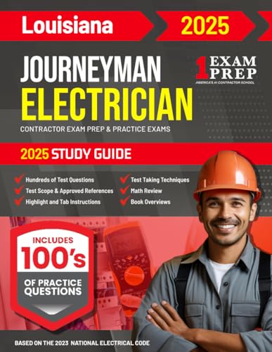 2025 Louisiana Journeyman Electrician Exam Prep and Study Guide: Contractor Exam Preparation & Practice Exams 2025 Louisiana Journeyman Electrician Exam Prep and Study Guide: Contractor Exam Preparation & Practice Exams von Independently published