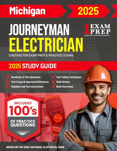 2025 Michigan Journeyman Electrician Exam Prep and Study Guide: Contractor Exam Preparation & Practice Exams von Independently published