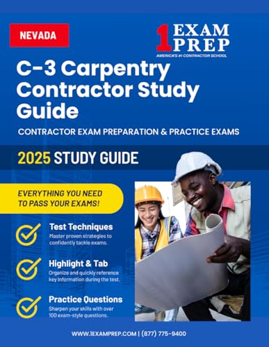 2025 Nevada C-3 Carpentry Contractor Study Guide: Contractor Exam Preparation & Practice Exams 2025 Nevada C-3 Carpentry Contractor Study Guide: Contractor Exam Preparation & Practice Exams von Independently published