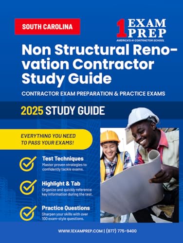 2025 South Carolina Non Structural Renovation Contractor Study Guide: Contractor Exam Preparation & Practice Exams 2025 South Carolina Non Structural Renovation Contractor Study Guide: Contractor Exam Preparation & Practice Exams von Independently published