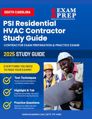 2025 South Carolina PSI Residential HVAC Contractor Study Guide: Contractor Exam Preparation & Practice Exams 2025 South Carolina PSI Residential HVAC Contractor Study Guide: Contractor Exam Preparation & Practice Exams von Independently published