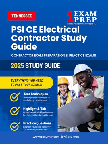 2025 Tennessee PSI CE Electrical Contractor Study Guide: Contractor Exam Preparation & Practice Exams 2025 Tennessee PSI CE Electrical Contractor Study Guide: Contractor Exam Preparation & Practice Exams von Independently published